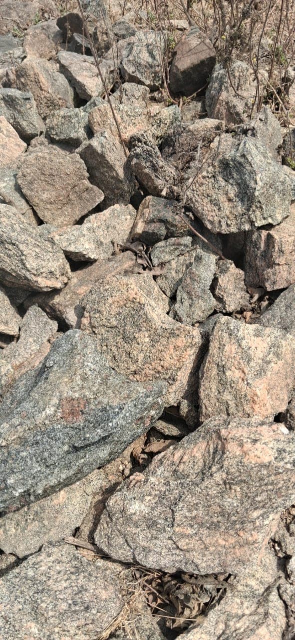 Rock formations at mining site